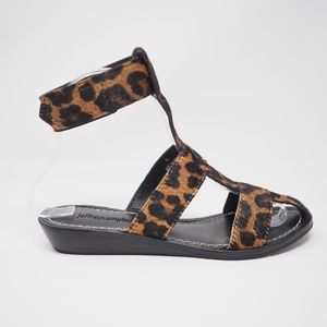 Jeffrey Campbell Niram Ankle Strap Sandals Cheetah